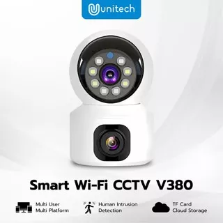 CCTV Wifi Unitech V380pro 2 Lens Dual Kamera 4MP IP Camera 360 - Double Lensa