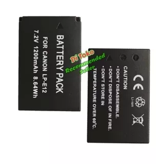 Canon Battery Kamera Lp E12 Baterai For Charger Lc E12e Batrai Mirorrlesss Eos M M2 Batrei Kamera Eos M10 Batere For LcE12e Bateri Mirorless M50 Batery Camera Dslr 100D Batray EosM Eos M100 Baterei LPE12 Lce12 Baterey Eos M200 Battre Rebel SL1 Kiss X7