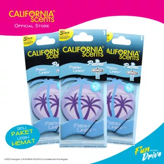 California Scents - Paket Fresh Linen Paper 3pc Parfum Mobil California Pewangi Mobil Kamar Lemari Kamar Mandi Parfum Mobil Mewah Tahan Lama Termurah