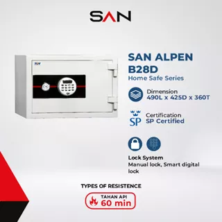 BRANKAS MEWAH BRANKAS DIGITAL TAHAN API FIRE RESISTANT SAN ALPEN B28D