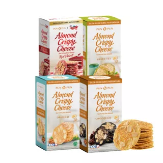 Almond Crispy Cheese Bundle 4 Rasa ( Original, Chocolate, Greeentea, Red Velvet ) PUNPUN