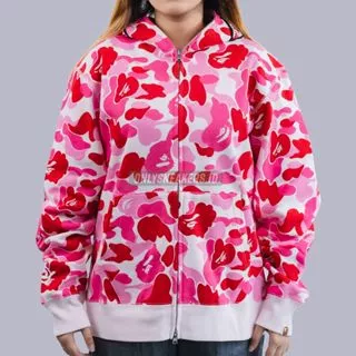 BAPE PINK CAMO SHARK FULLZIP HOODIE (100% AUTHENTIC)