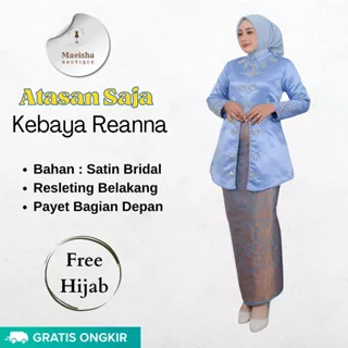 Atasan Kebaya Reanna Payet Free Hijab / Kebaya Modern / Kebaya Jumbo / Kebaya Satin Bridal / Kebaya Pesta / Kebaya Terbaru / Atasan Kebaya