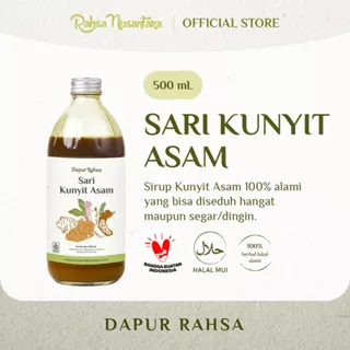 Sari Kunyit Asam 500mL | BPOM by Rahsa Nusantara Jamu Sirup Herbal Tradisional