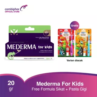 Mederma for Kids 20gr Free Formula Sikat Gigi + Odol