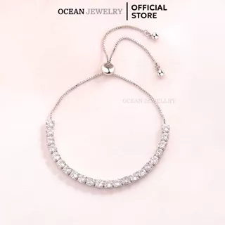 Ocean Jewellry Gelang Serut Rhodium Wanita Han River