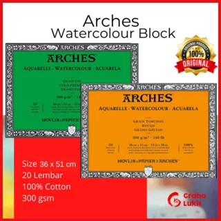 Arches Watercolor Pad 300GSM 36x51 100% Cotton