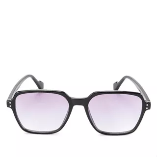 Urban State - Plastic Frame Geometric Square Sunglasses - Clear Black