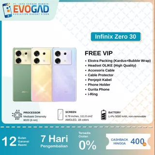 Infinix Zero 30 4G 8/256 GB Android 13, XOS 13 | Garansi Resmi Infinix