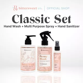 BITTERSWEET CO - [Classic Set] Scented Hand Wash 300ml + Multi Purpose Room & Linen Disinfectant Spray 300ml + Scented Hand Sanitizer 60ml