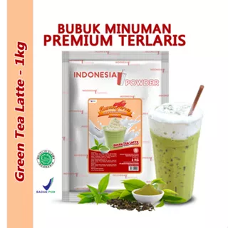 NUSANTARA Bubuk Minuman Premium Plain Tanpa Gula Horeca Rasa Green Tea Latte / Matcha Latte 1 Kg Omura Powder