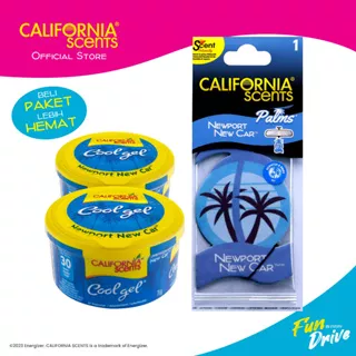 California Scents - Paket Newport Paper 1pc + Gel Newport 2pc Parfum Mobil California Pewangi Mobil Kamar Lemari Kamar Mandi Parfum Mobil Mewah Tahan Lama Termurah