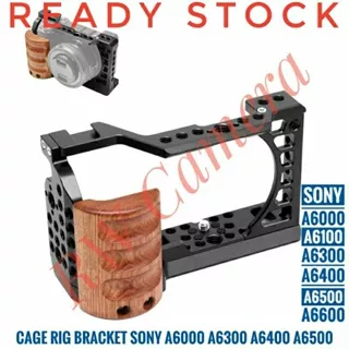 Cage Rig Sony A6000 A6300 A6400 A6500 Hand Grip Bracket Braket Video Videografer A6100 A6600 A6700 Not Smallrig Stabilizer