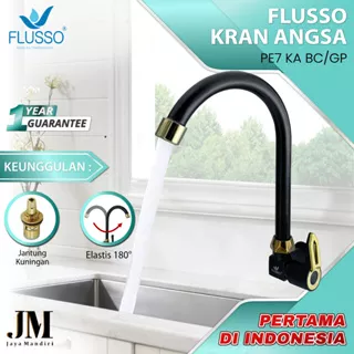 Kran Angsa Cuci Piring Flusso / Kran Bak Cuci Piring / Kran Sink Black Gold | 2182