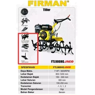 Mesin Cultivator FIRMAN FTL900HG JAGO / Tiller Cultivator Firman FTL 900 HG JAGO