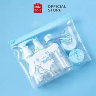 MINISO X Sanrio Travel Toiletries 5pcs Botol Spray Travel Kit Plastic Travel Organizer Cinnamoroll / Kuromi