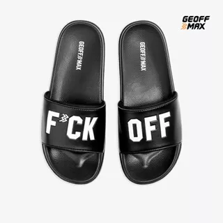 Geoff Max - Shaun Black | Sandal Pria Wanita Sendal Slop Slipper Anti Licin