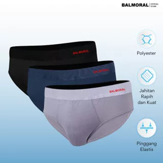 BALMORAL Value Celana Dalam Pria 3 Pcs Polyester Underwear Men's Brief's CDC-106