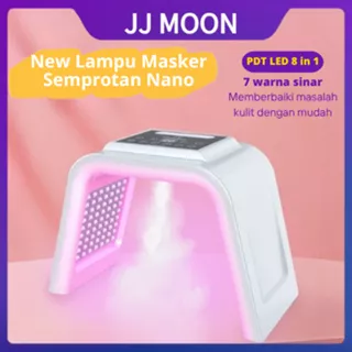 JJMOONNEWest & GARANSI 1 TAHUN PDT LED Masker Nano alat facial wajah Light Semprot Peremajaan Kulit Pemutih Dan Peremajaan Kulit 100% 7 Warna Hidrasi