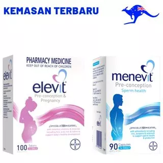 Elevit Pre Conception Pregnancy 100 Tablets Tablet / Menevit Pre-Conception Sperm Health Capsules 90 Packs Kapsul / Ecer Eceran