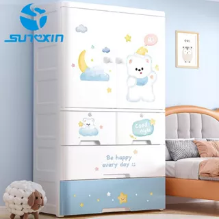 SUNXIN Lemari Pakaian Anak 70CM S96/Lemari bayi Plastik / Plastic Storage Cabinet Lemari / Laci Plastik