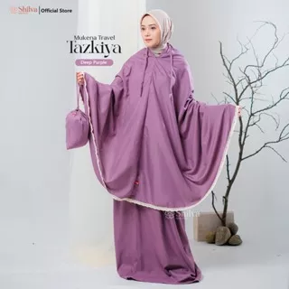 Khadijahlabel Mukena Dewasa Travel Polos Santri Katun Tazkiya