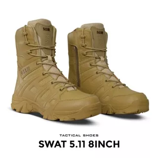 Sepatu Tactical Boots Swat 8 inch / Sepatu PDL POL PP / Sepatu Kerja Lapangan