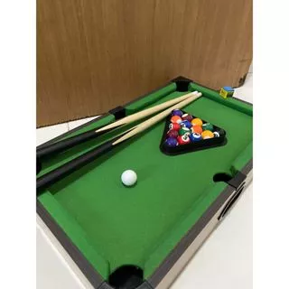 Mainan Billiard Pool Table / Billiard Kayu Asli / Mainan Bola Billiard Anak Portable Kayu Asli Kualitas Premium