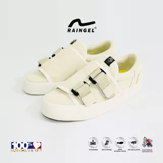 RAINGEL RV 2 - sepatu slip on local brand - cream