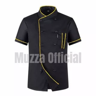 Baju Koki Seragam Chef Uniform Seragam Koki Kemeja Chef Lengan Pendek