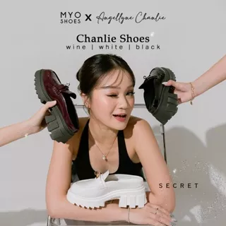 READYSTOCK MYOSHOES x Angellyne Chanlie Sepatu Sandal Platform Loafers Wedges Kekinian Wanita Bagus CHANLIE