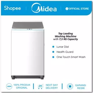 Midea Top Load Washing Machine 7.5kg - MA100W75 - One Touch Smart Wash