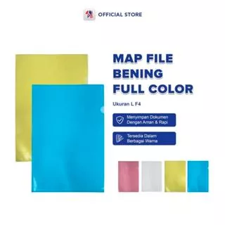 Map Plastik / Map File / Map L Bening Full Color Ukuran F4