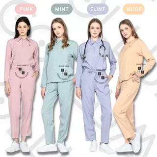 COLLUM Scrubs / Baju OK / Baju Jaga Lengan Panjang (The Prime Scrubs By DOCHS MEDIC)