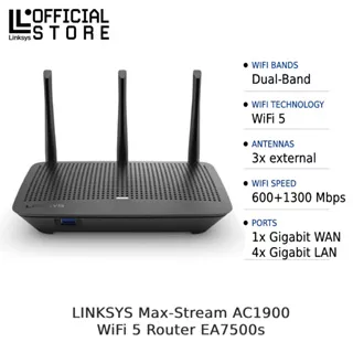 LINKSYS Max-Stream AC1900 WiFi 5 Router EA7500s