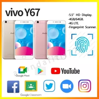 HP VIVO Y67 Ram 4/64GB Baru murah Andoroid Smartphone FULLSET GARANSI TOKO