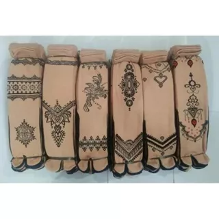 Kaos kaki wanita jempol motif Batik 2 jari Cream telapak Ukuran L (BAHAN POLYESTER NON KEMAS)