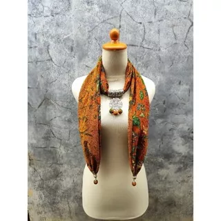 Kalung Syal / Batik Shawl Necklace 2 in 1 / Kalung Batik 2 warna / Selendang Batik