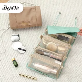 Dejavu Tas Makeup Lipat Dengan 4 Pouch Tas Kosmetik Organizer Penyimpanan Skincare Travel Kit Storage Make Up HSB237
