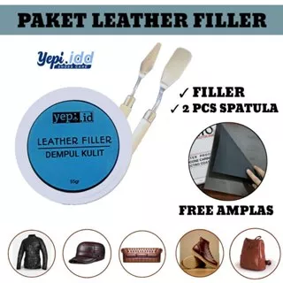 Paket Leather Filler / Dempul Sepatu Kulit atau Kulit Sintetis Tas Jok Sofa Dompet Topi - Yepi.idd