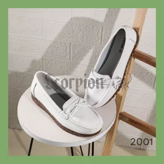 Sepatu Scorpion - 2001 Sepatu Kulit Pantofel Wanita Flat Shoes Semi Moccasin