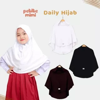 Petite Mimi Hijab sekolah Bergo Anak - Jilbab sekolah anak perempuan Bahan kaos Premium TK SD - Jilbab Kerudung Anak Sekolah Instan - Daily Hijab