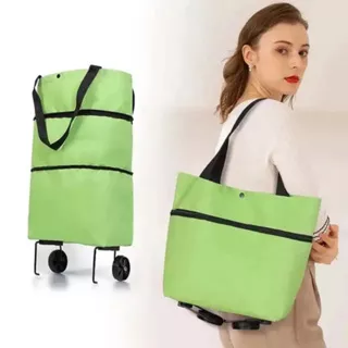 Tas Belanja Troli Lipat / Trolley Shopping Bag / Tas Belanja Lipat Ta Trolley Multifungsi Lipat