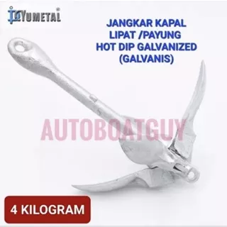 Jangkar Kapal Lipat / Payung Galvanis (Grapnel Anchor) 4 Kilogram