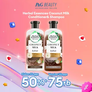 Herbal Essences Sampo dan Kondisioner Repair Coconut Milk Real Botanicals Perawatan Rambut 400 ml / Herbal Essences Shampoo and Conditioner