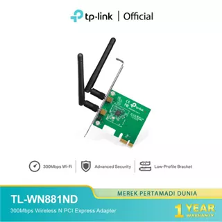 TP-LINK Wireless Adapter TL-WN881ND 300Mbps Wireless WIFI Adapter N Card PCI Express Adapter Express Wireless Network Adapter WN881ND WiFi card lan card wireless express Original