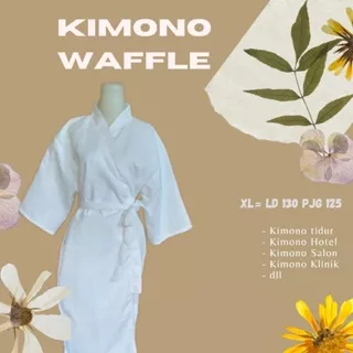 Bathrobe Kimono Waffle baju tidur pria wanita hotel salon spa klinik rumah sakit size Jumbo