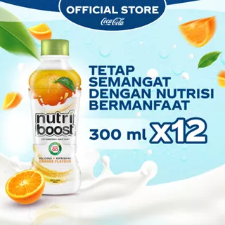 Nutriboost Rasa Orange Jeruk Minuman Susu - Botol 300ml x 12pcs