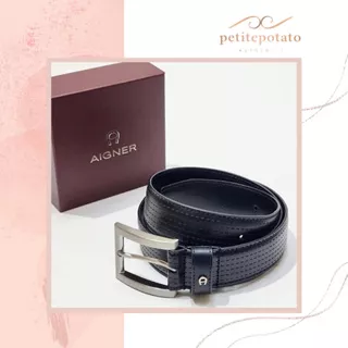 IKAT PINGGANG BRANDED PRIA AIGNER TEXTURED LEATHER MEN BELT