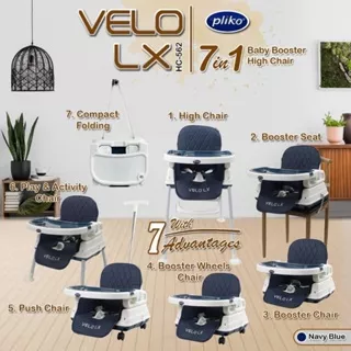 Kursi Makan Bayi High Chair 7in1 Pliko Velo LX HC-562 / Velo 6in1 HC-560 Baby Booster Seat